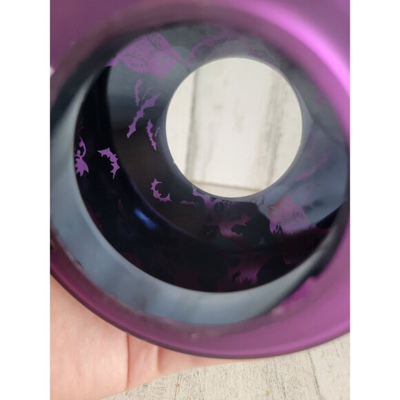 Yankee Candle Halloween jar shade purple pumpkin owl bat‎ - Picture 8 of 8